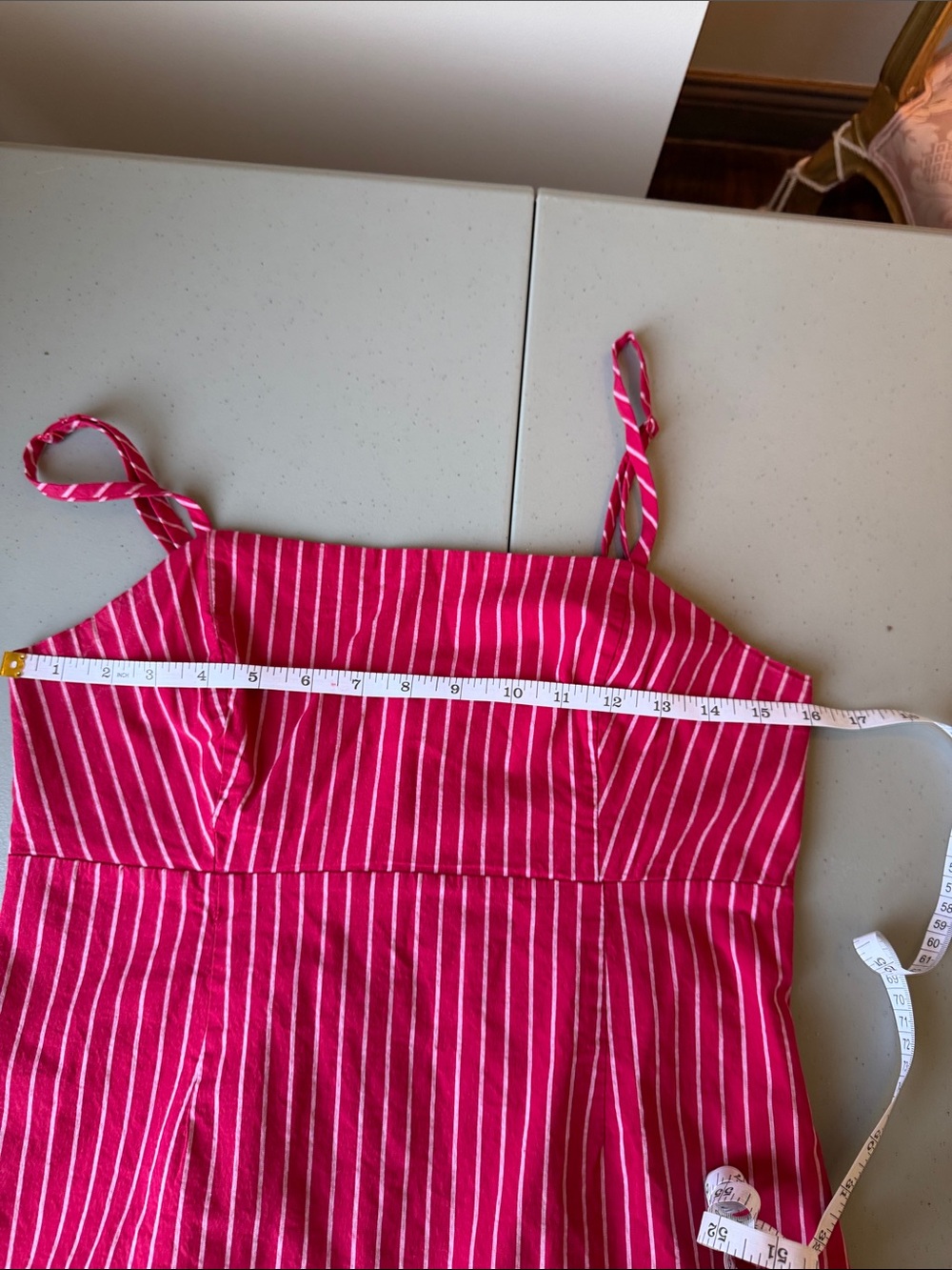 KENDALL & KYLIE Red & White Striped Mini Cotton Dress Juniors Size M - Picture 9 of 12